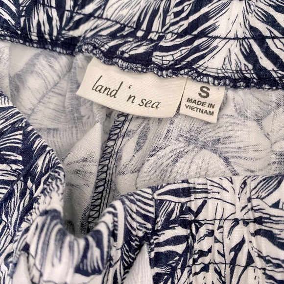 Land n Sea Cropped Linen Blend Pants Size S - Picture 4 of 5